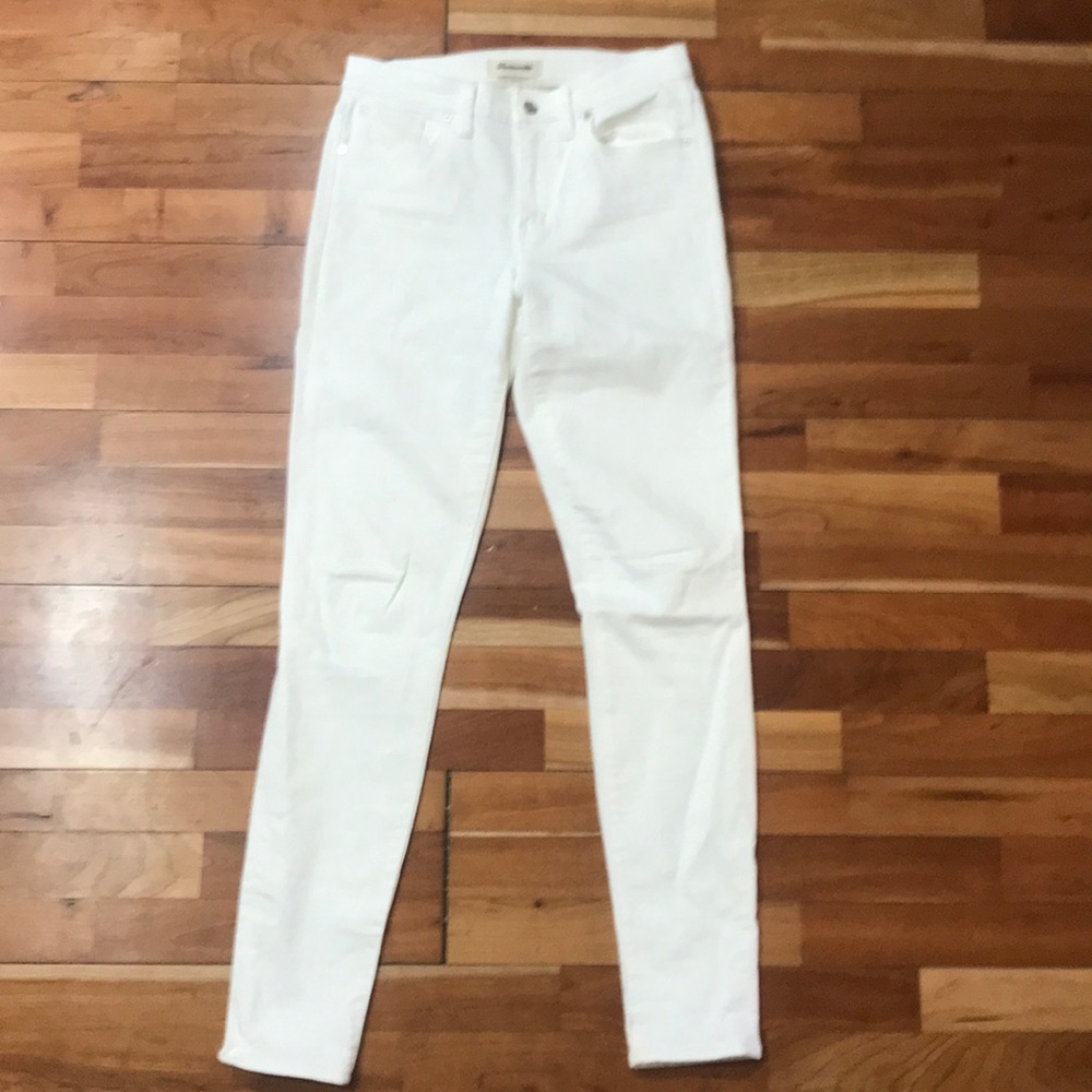 Madewell off-White 9” high riser skinny jeans